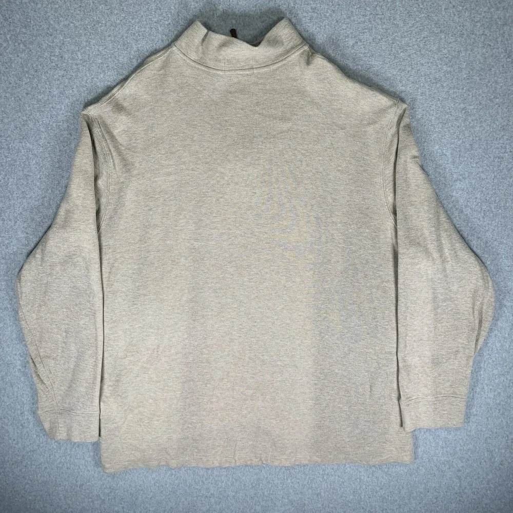 Polo Ralph Lauren Quarter Zip Sweater Mens 2XL Beige Estate Rib Knit Pullover
